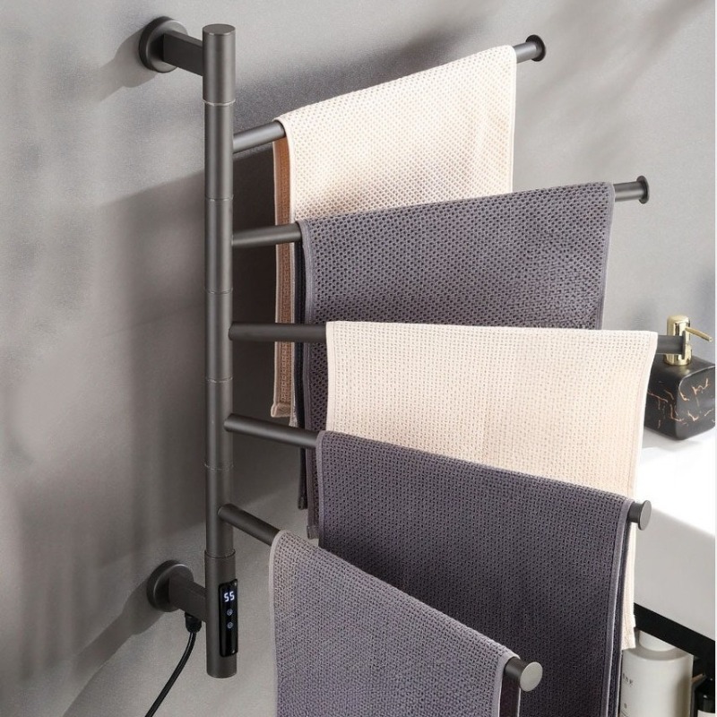 Towel Warmer Electric - Dönebilen Banyo Havlu Isıtıcı Paslanmaz Çelik
