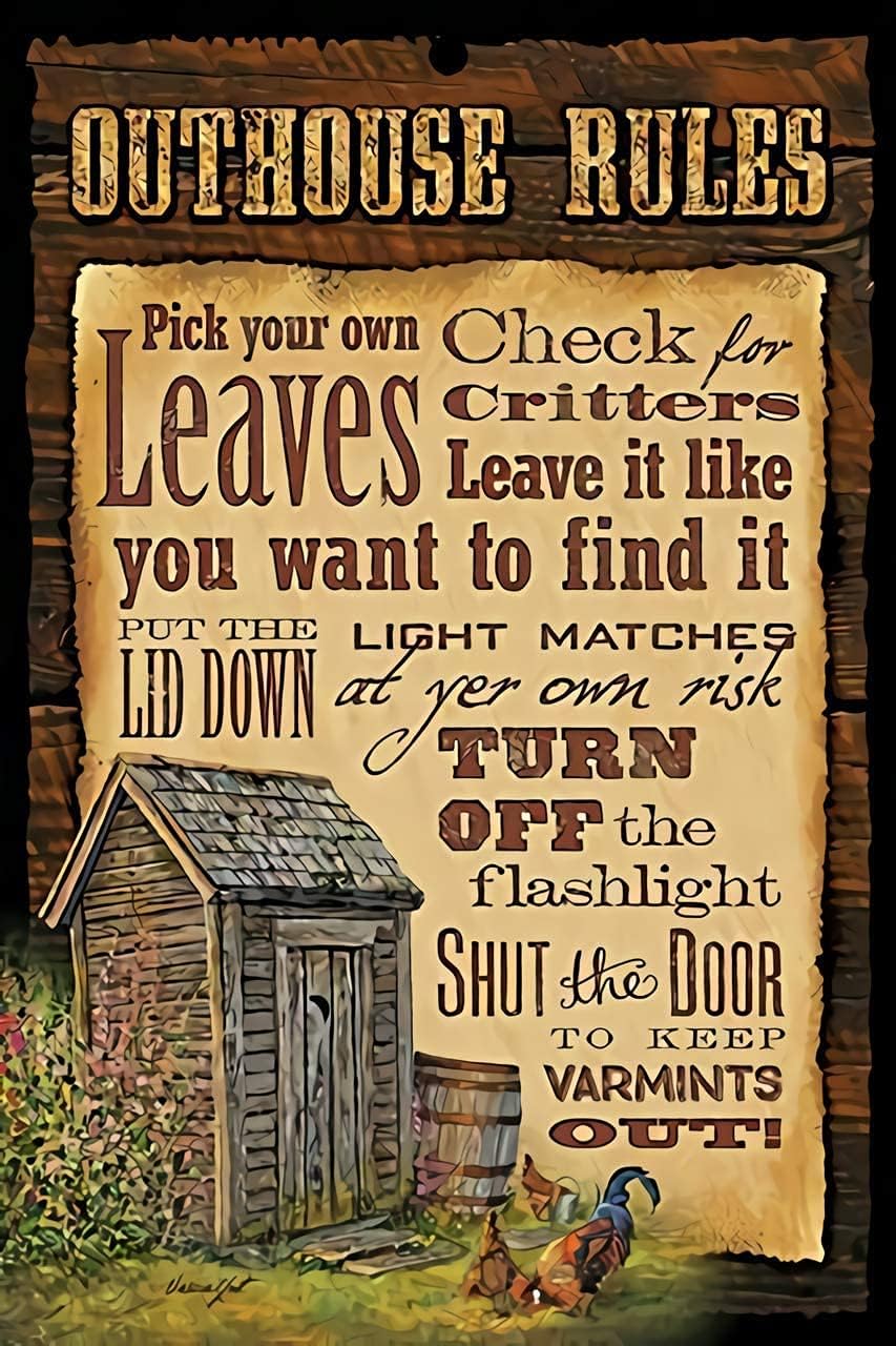 Home Bathroom Rules - Y1, Vintage Metal Tabela Banyo Tuvalet
