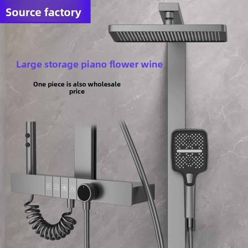 Home Bathroom Shower - Dijital Duş Başlığı Seti Basınç Arttırıcı