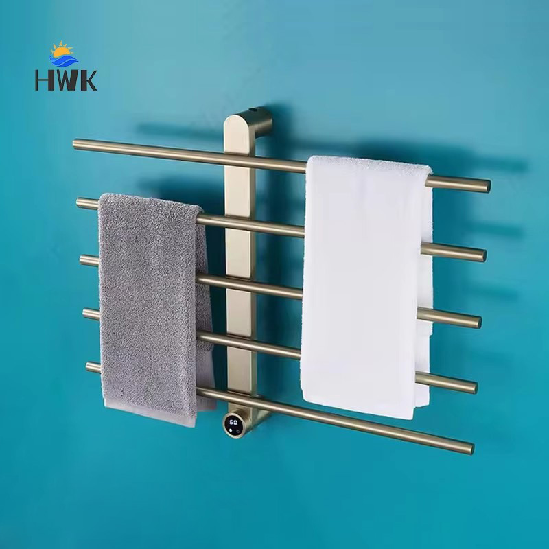 Towel Warmer Electric - Banyo Ekipmanları Fırçalanmış Altın Havlu Kurutucu
