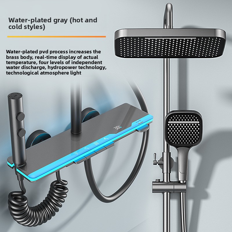 Home Bathroom Shower - Akıllı Dijital Ekranlı Termostatik Duş Seti