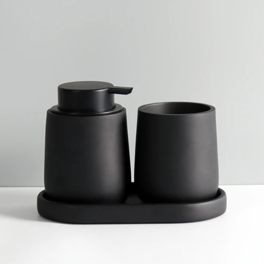 Home Center Bathroom Accessories - Banyo Aksesuarları Seti Reçine Losyon Şişesi