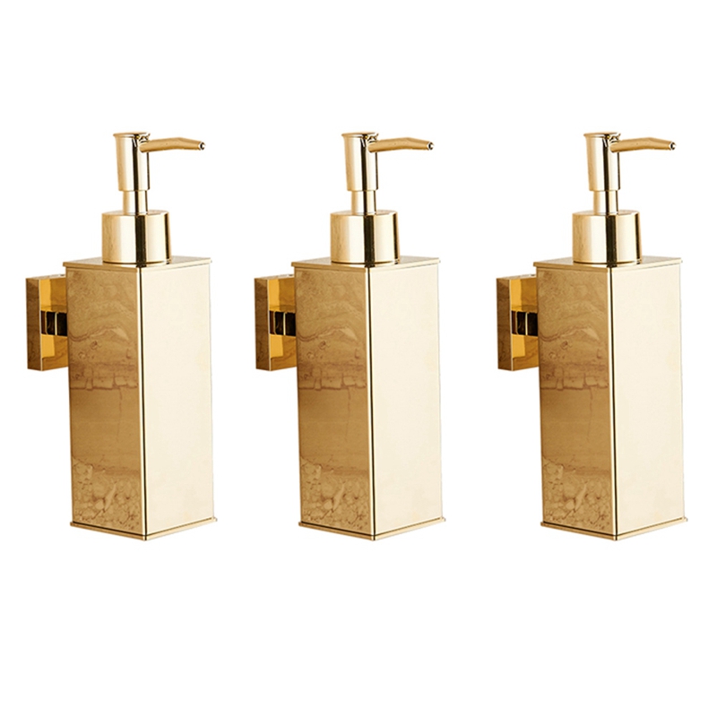 Home Bathroom Wall Soap Dispenser - 3X Sıvı Sabunluk Banyo Duvara Monte
