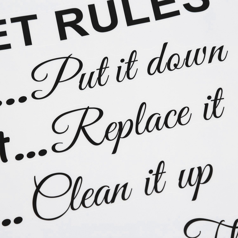 AS60-10X Tuvalet Kuralları Ban - Home Bathroom Rules incelemesi ve fiyatı