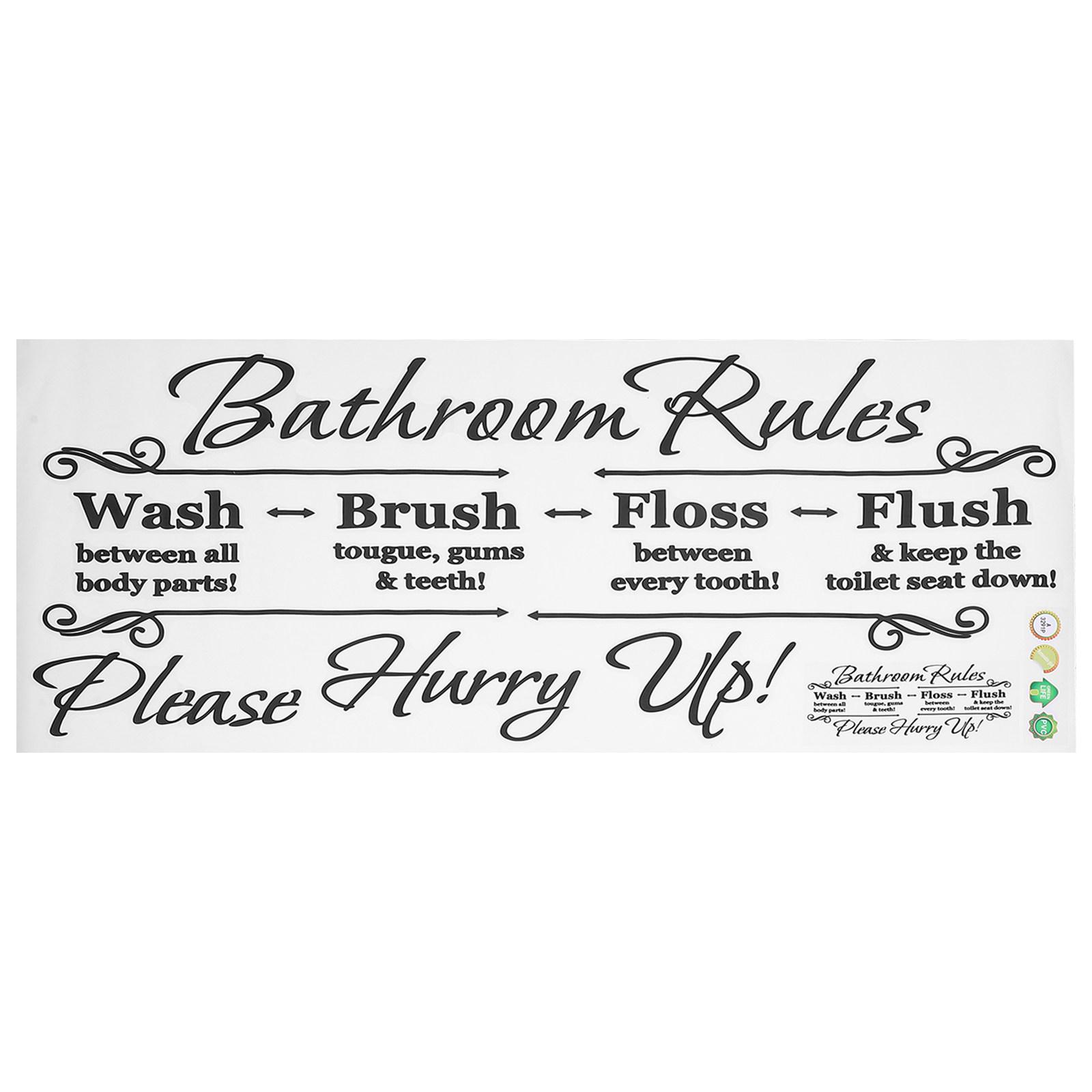 Banyo Kuralları Duvar Çıkartma - Home Bathroom Rules incelemesi ve fiyatı