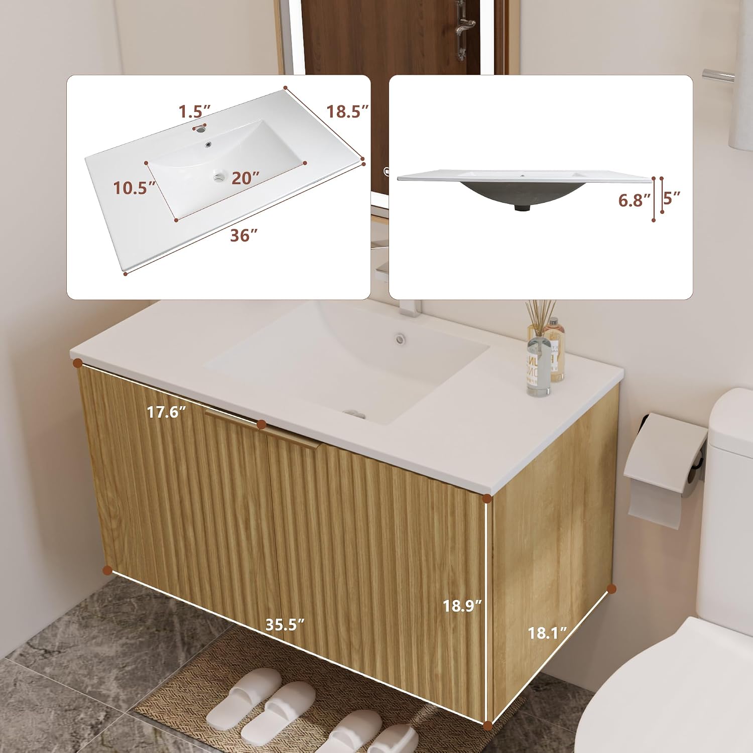 Modern Yüzer Banyo Dolabı Dalg - Home Design Bathroom incelemesi ve fiyatı