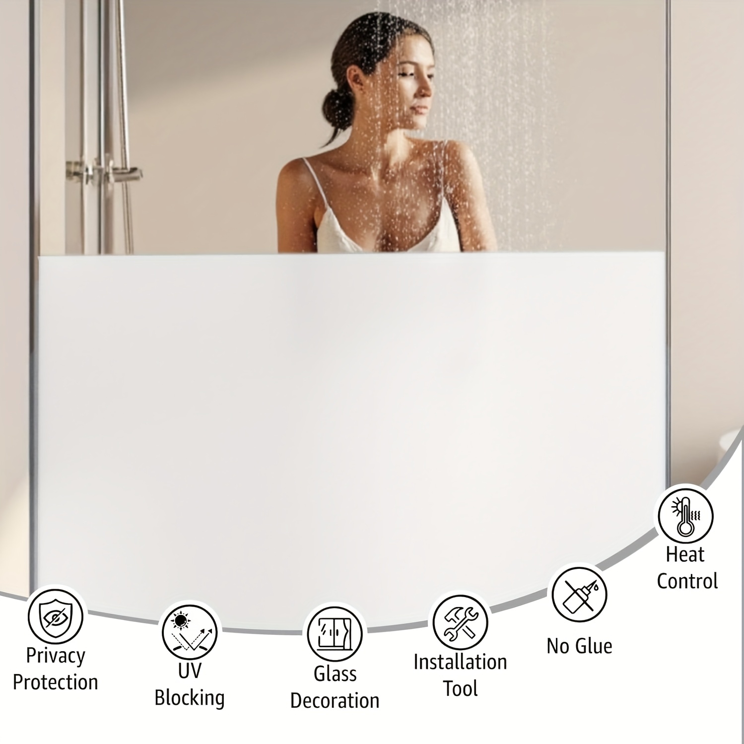 Beyaz Buzlu Gizlilik Pencere F - Home Design Bathroom incelemesi ve fiyatı