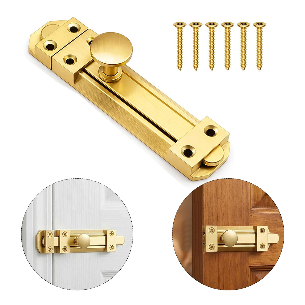 5 inç katı pirinç sürgülü kapı - Home Bathroom Hardware incelemesi ve fiyatı