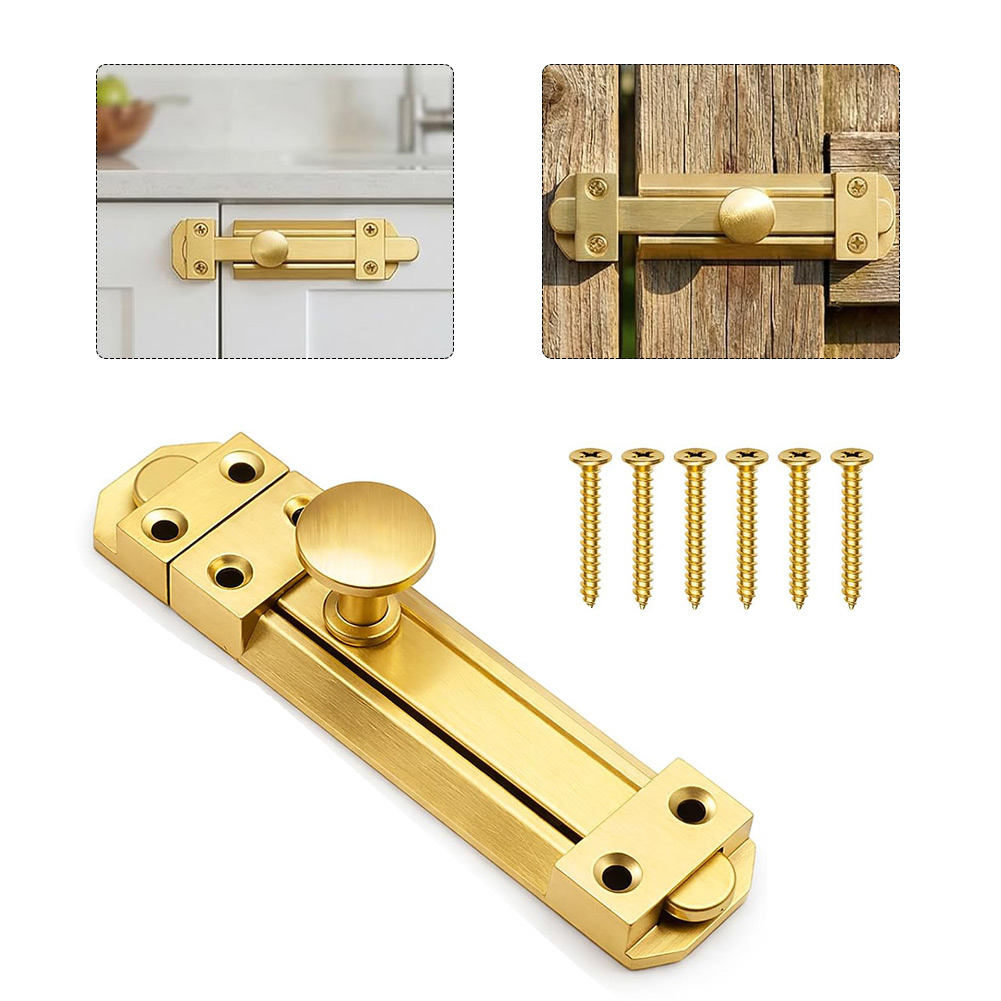 5 inç katı pirinç sürgülü kapı - Home Bathroom Hardware incelemesi ve fiyatı